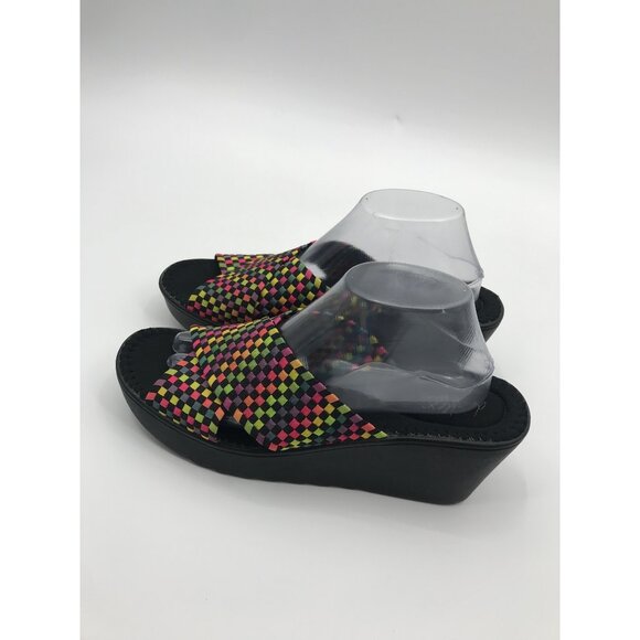 Dex Flex Sport Wedge Woven Cross Strap Sandal Multi-Color Size 11 - Picture 3 of 7